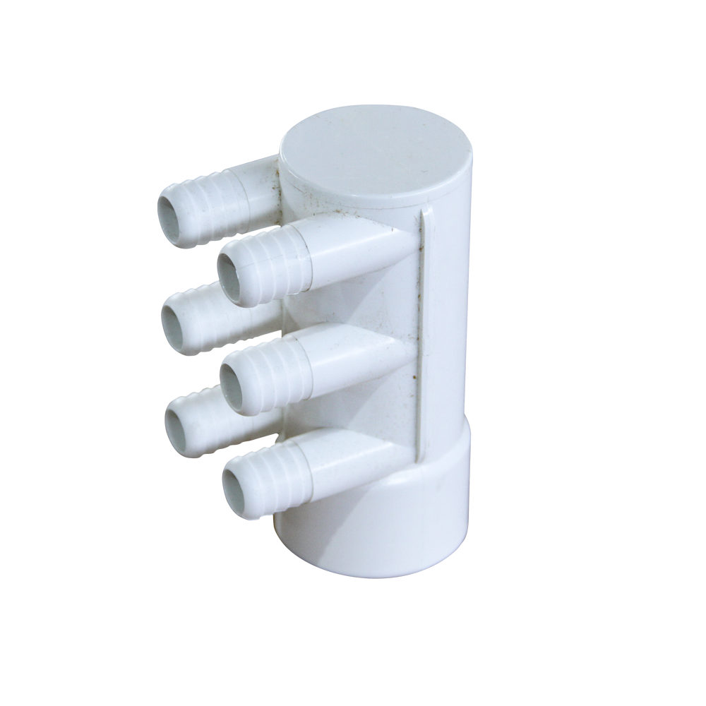 2" 6 Port 3/4 Ribbed Barb Water Manifold Socket*Blind