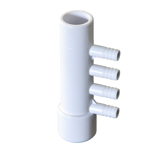 1" 4 Port 3/8" Ribbed Barb Socket*Spigot