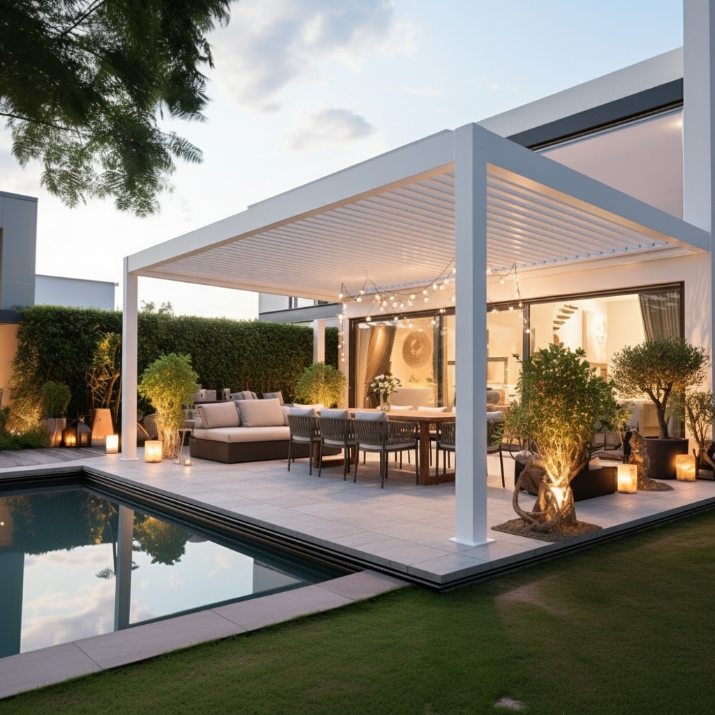 Luxury Pergola 3M x 4M Wall-mounted