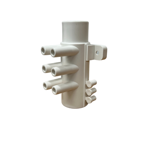 1" 6 Port 3/8" Ribbed Barb Socket*Spigot